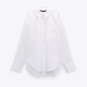 NWT Zara Poplin Shirt with pockets. Size small